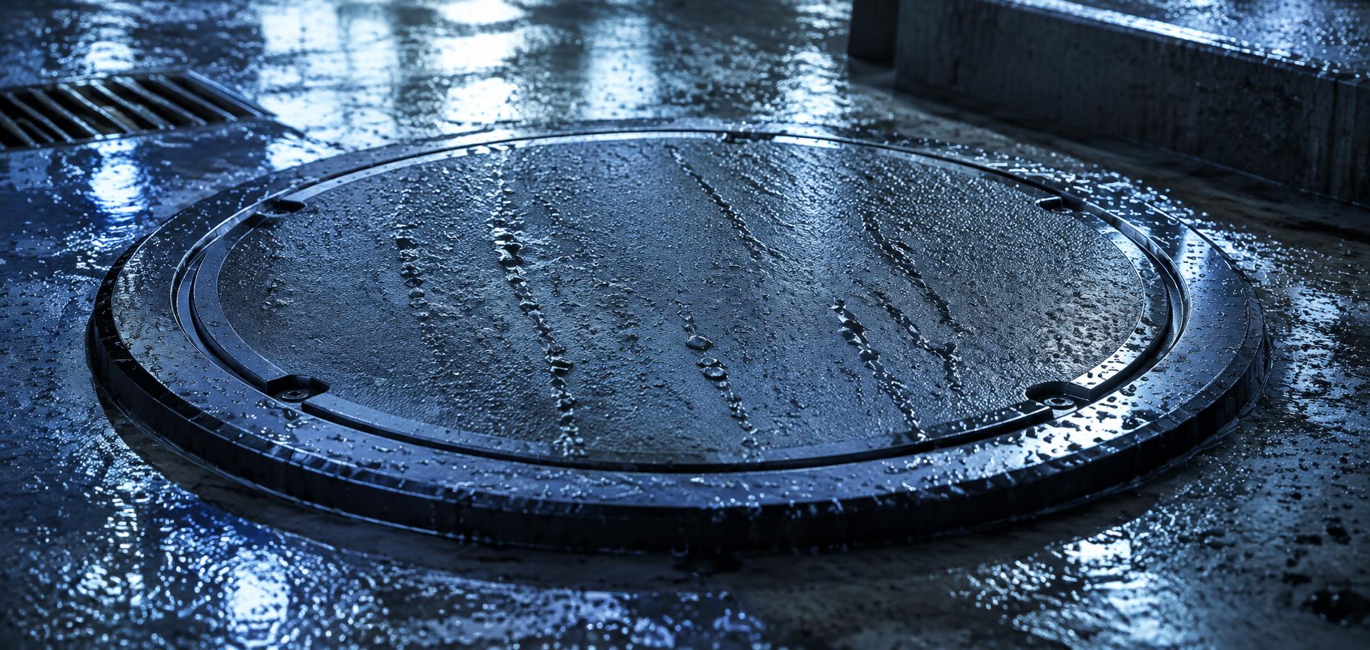 Tapa subterránea expuesta al agua