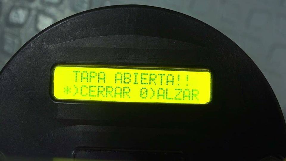 Pantalla de la llave grúa